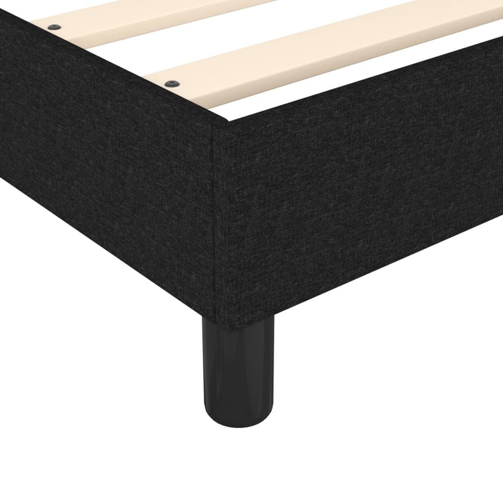 Sommier à lattes de lit avec matelas Noir 90x190 cm Tissu - XIOS