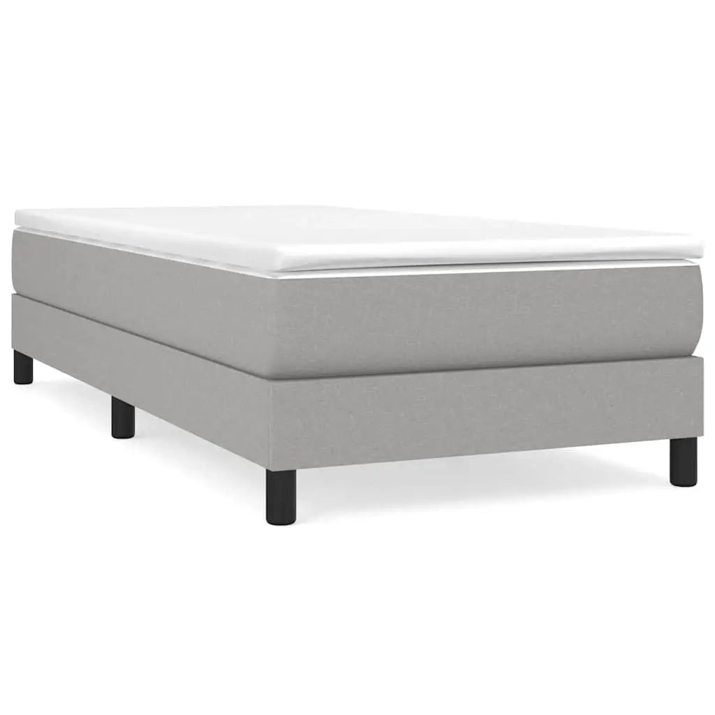 Sommier à lattes de lit avec matelas Gris clair 90x200 cm Tissu - XIOS
