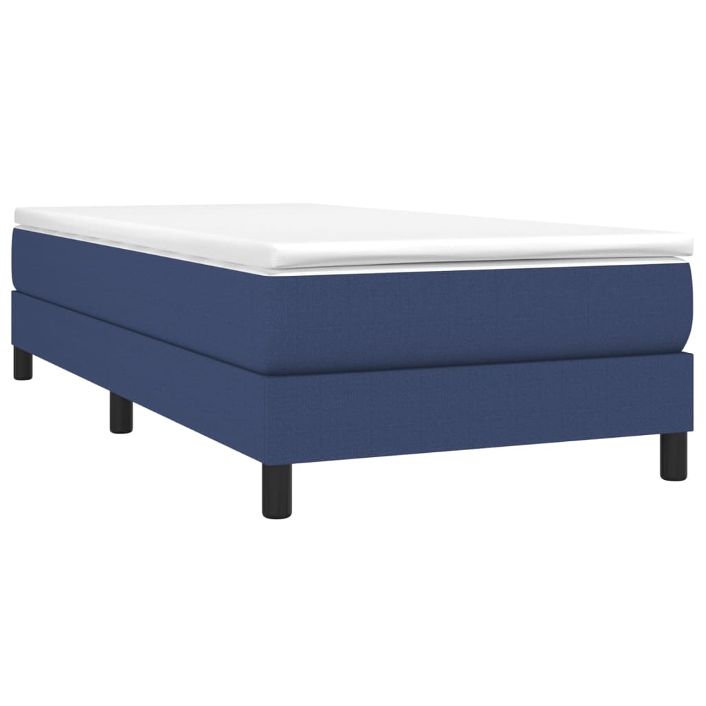 Sommier à lattes de lit avec matelas Bleu 100x200 cm Tissu - XIOS