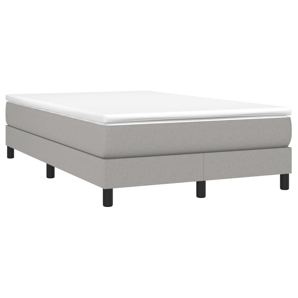 Sommier à lattes de lit avec matelas Gris clair 120x200cm Tissu - XIOS