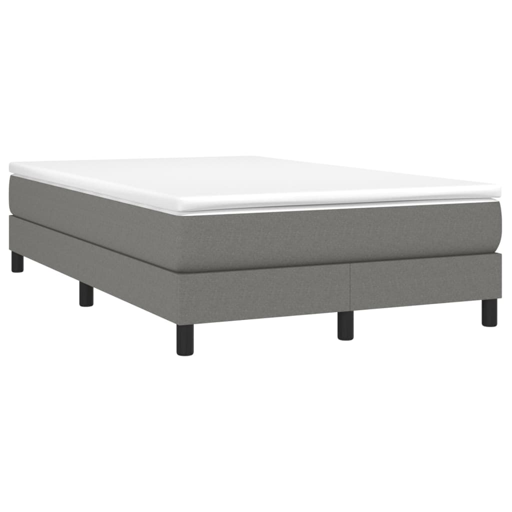 Sommier à lattes de lit avec matelas Gris foncé 120x200cm Tissu - XIOS