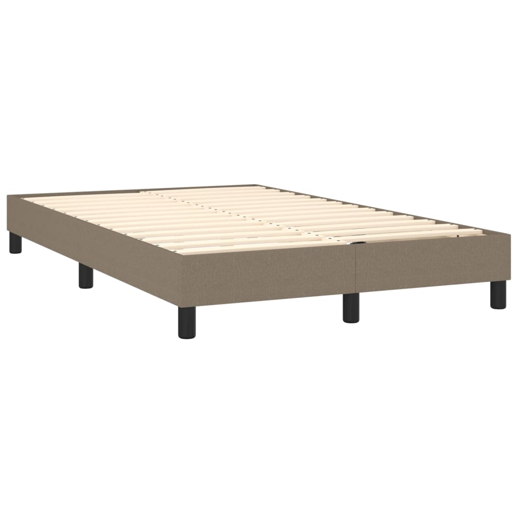 Sommier à lattes de lit avec matelas Taupe 120x200 cm Tissu - XIOS