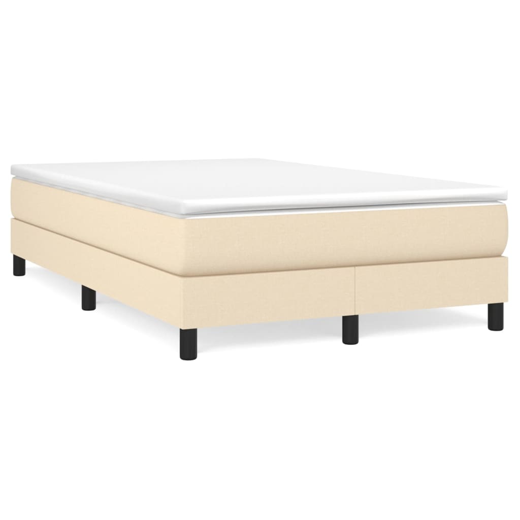 Sommier à lattes de lit avec matelas Crème 120x200 cm Tissu - XIOS