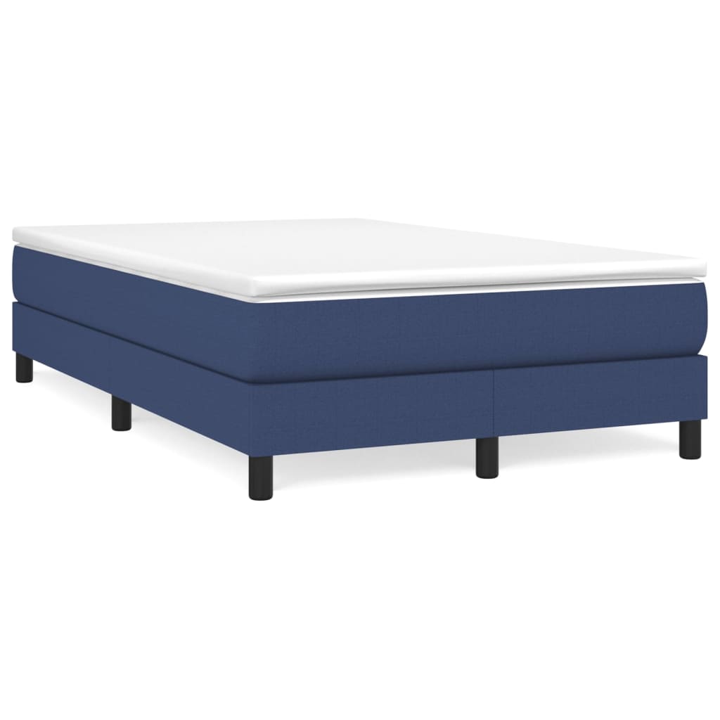 Sommier à lattes de lit avec matelas Bleu 120x200 cm Tissu - XIOS