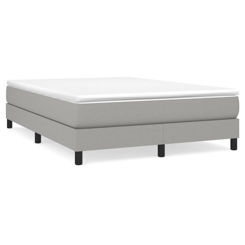 Sommier à lattes de lit avec matelas Gris clair 140x190cm Tissu - XIOS