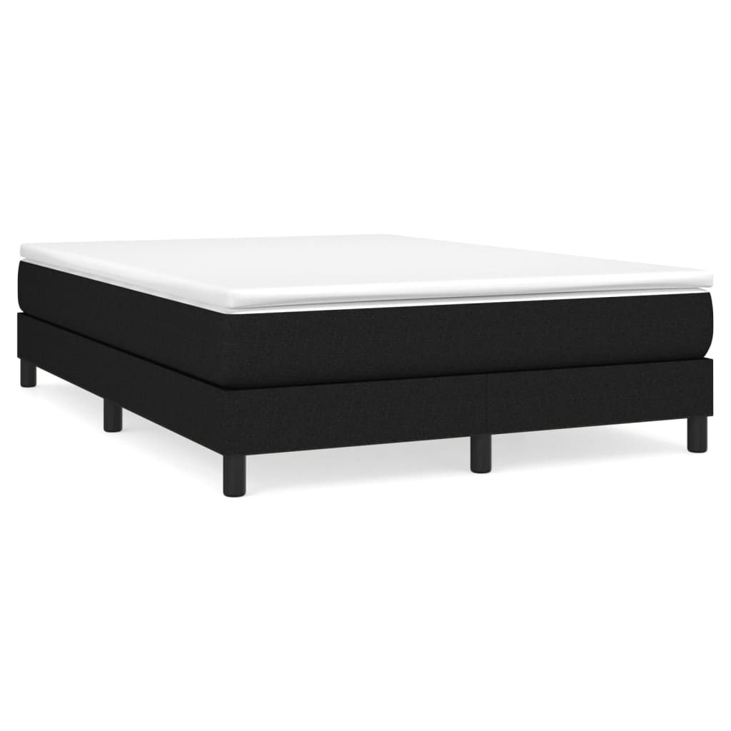 Sommier à lattes de lit avec matelas Noir 140x190 cm Tissu - XIOS