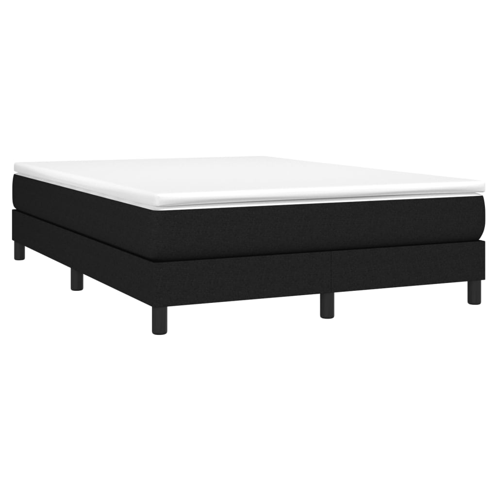 Sommier à lattes de lit avec matelas Noir 140x190 cm Tissu - XIOS