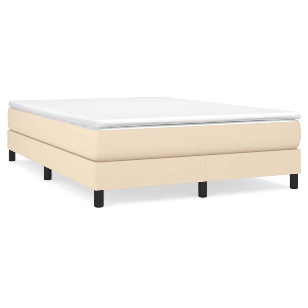 Sommier à lattes de lit avec matelas Crème 140x190 cm Tissu - XIOS