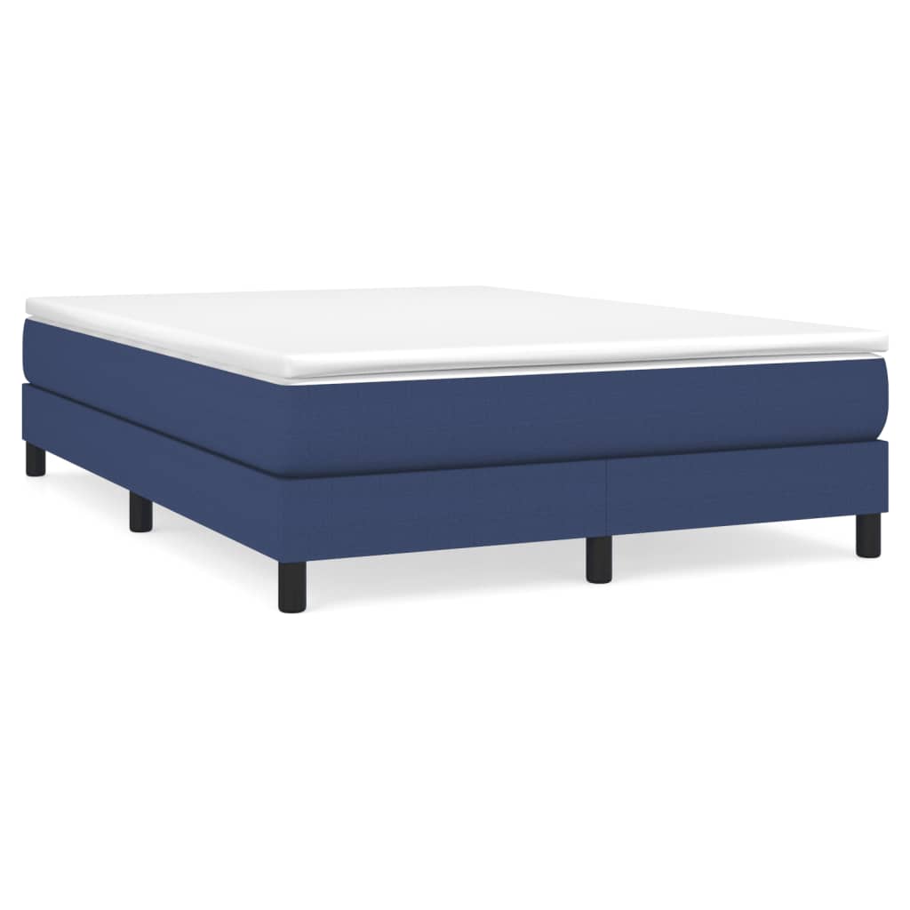 Sommier à lattes de lit avec matelas Bleu 140x190 cm Tissu - XIOS