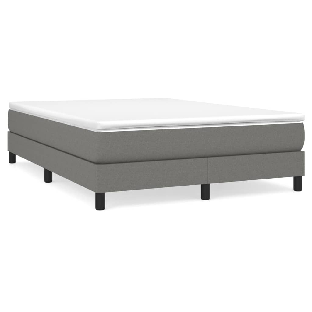 Sommier à lattes de lit avec matelas Gris foncé 140x200cm Tissu - XIOS