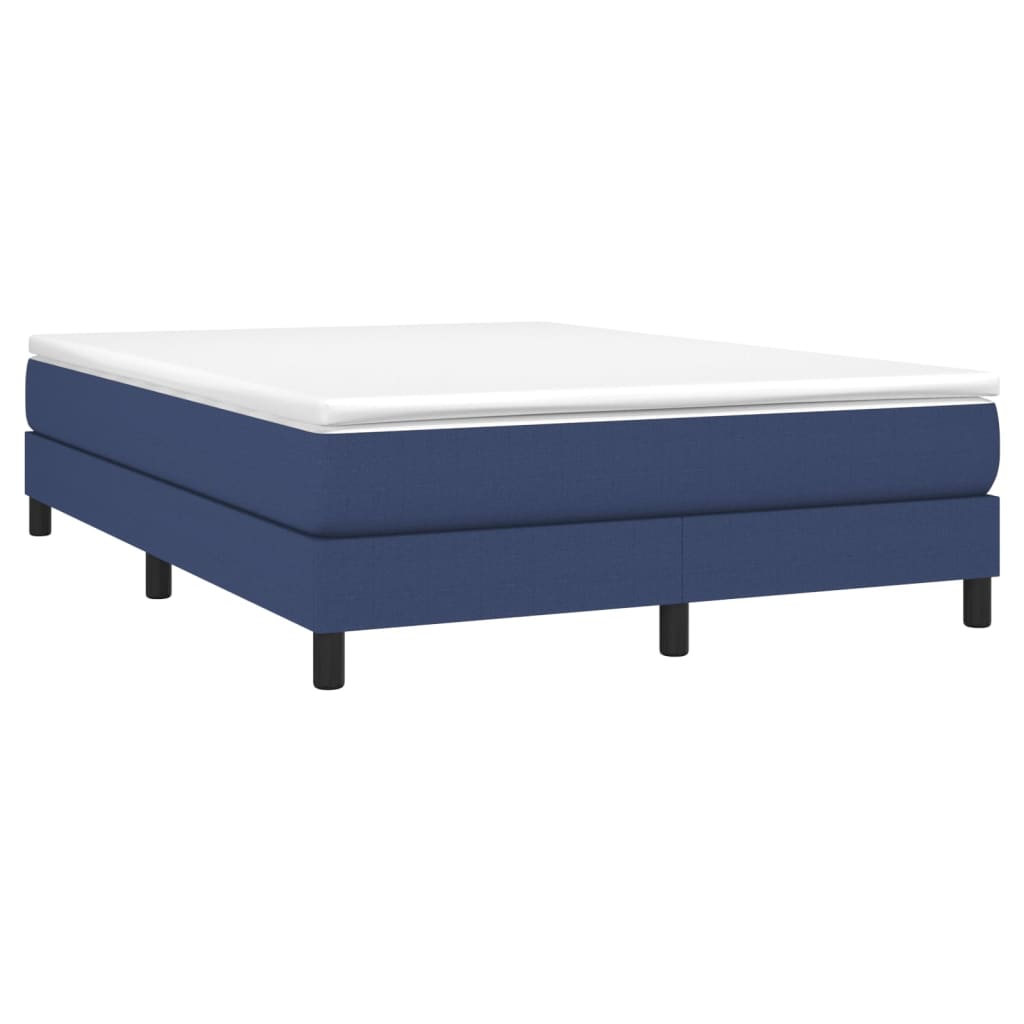 Sommier à lattes de lit avec matelas Bleu 140x200 cm Tissu - XIOS
