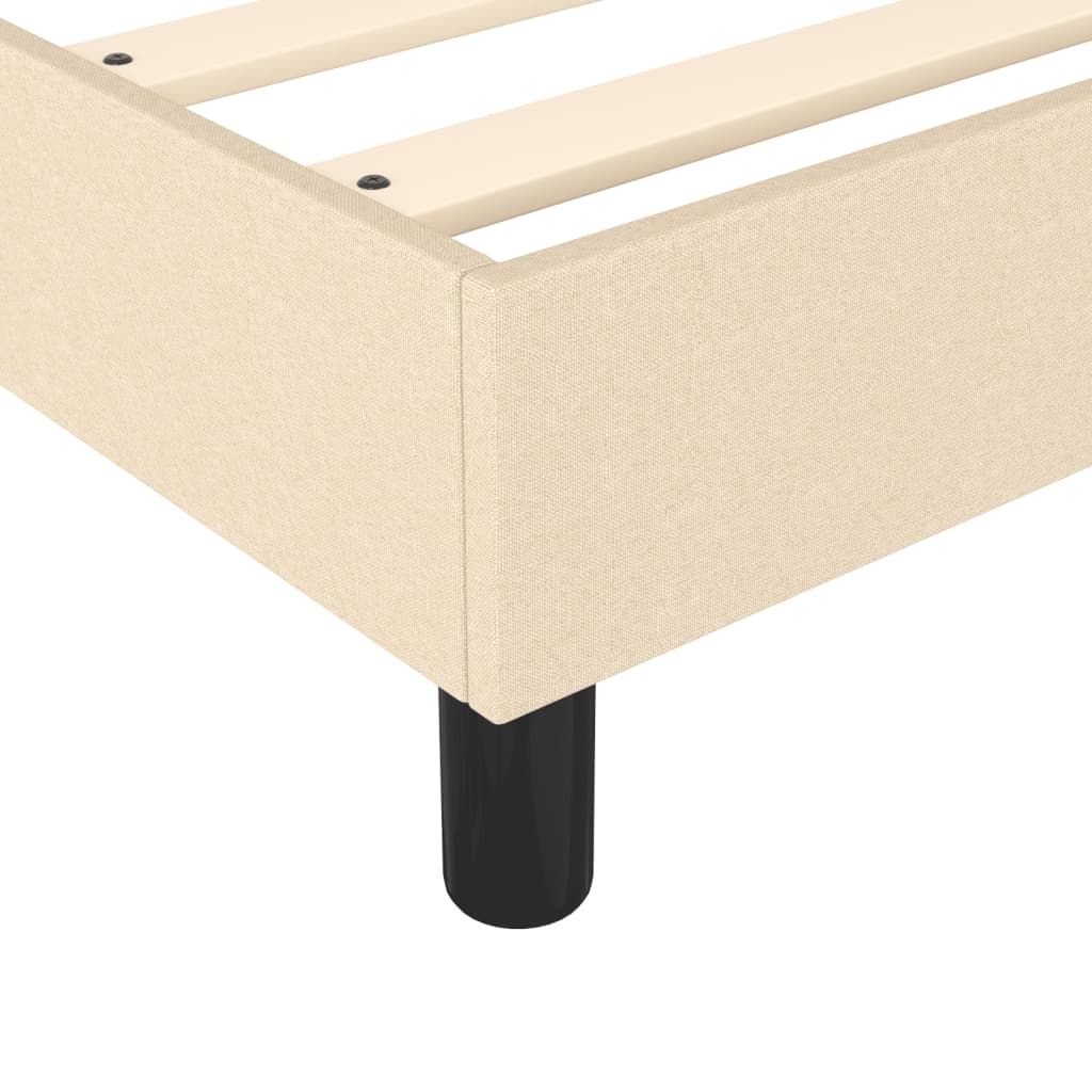 Sommier à lattes de lit avec matelas Crème 160x200 cm Tissu - XIOS