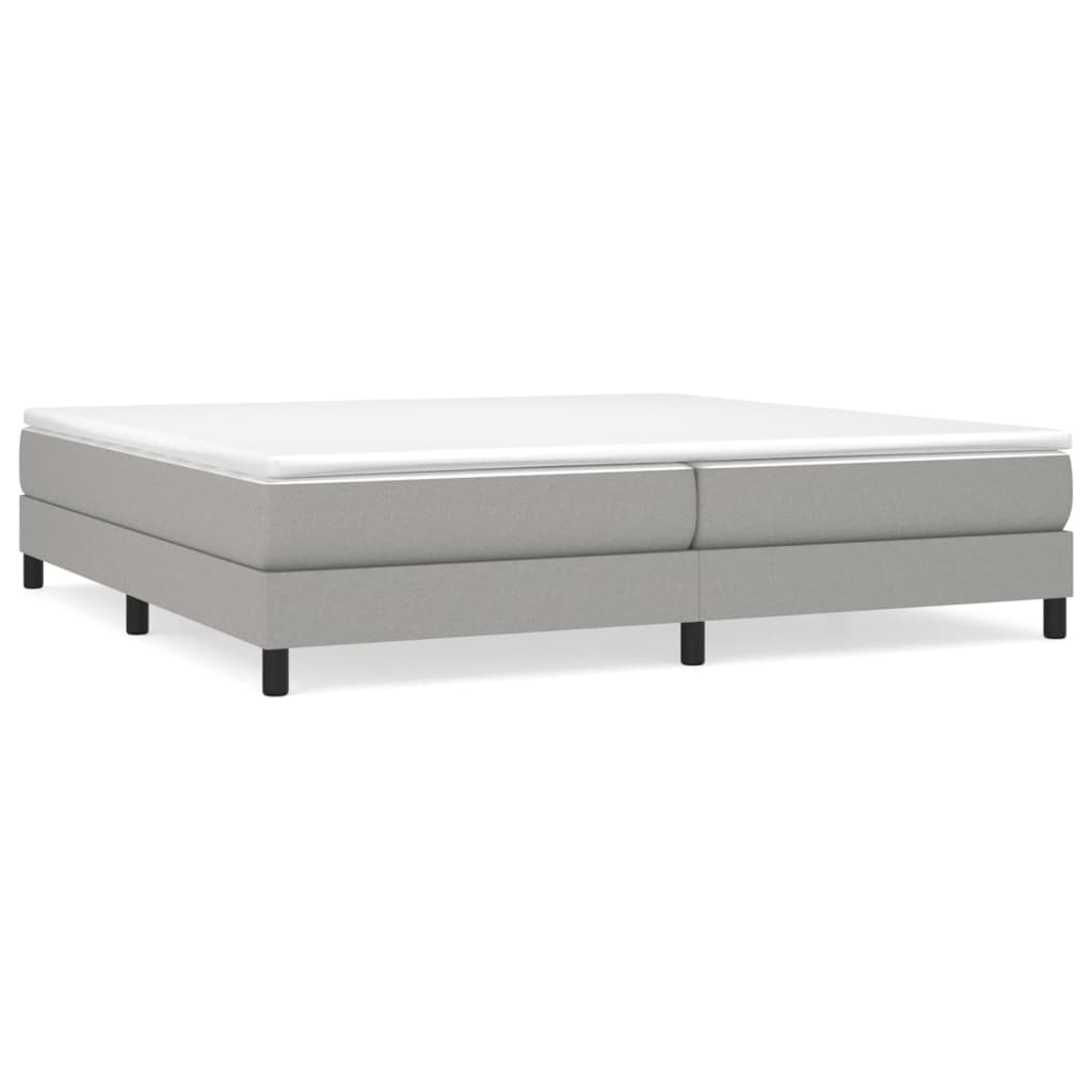 Sommier à lattes de lit avec matelas Gris clair 200x200cm Tissu - XIOS