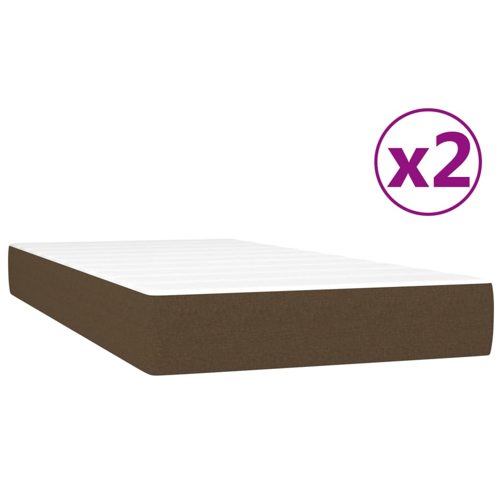 Sommier à lattes de lit avec matelas Marron foncé 200x200 cm - XIOS