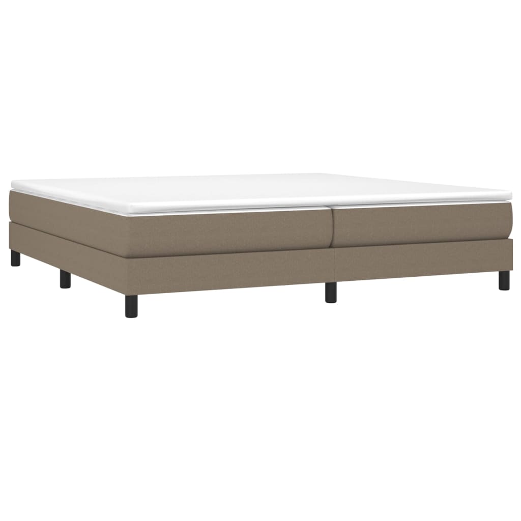 Sommier à lattes de lit avec matelas Taupe 200x200 cm Tissu - XIOS