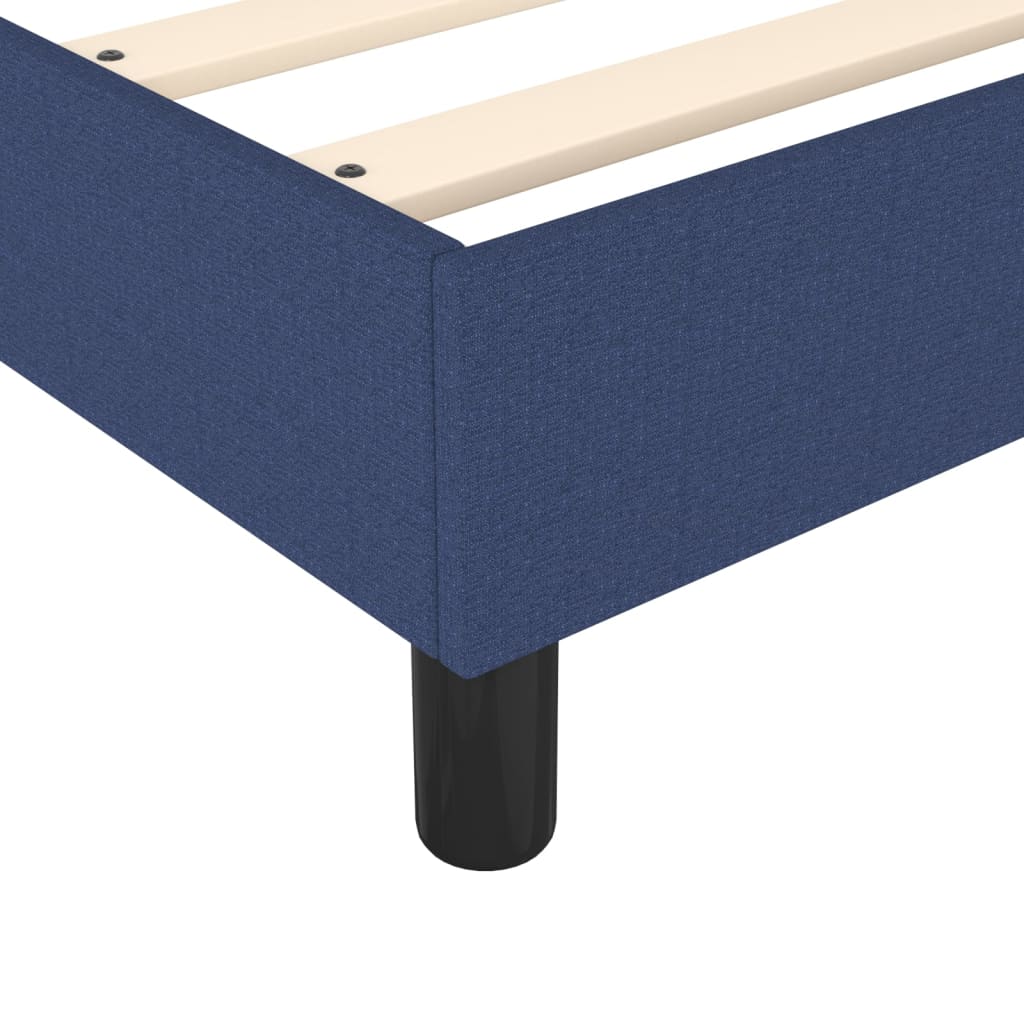 Sommier à lattes de lit avec matelas Bleu 200x200 cm Tissu - XIOS