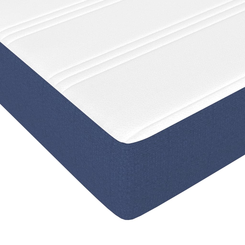 Sommier à lattes de lit avec matelas Bleu 200x200 cm Tissu - XIOS