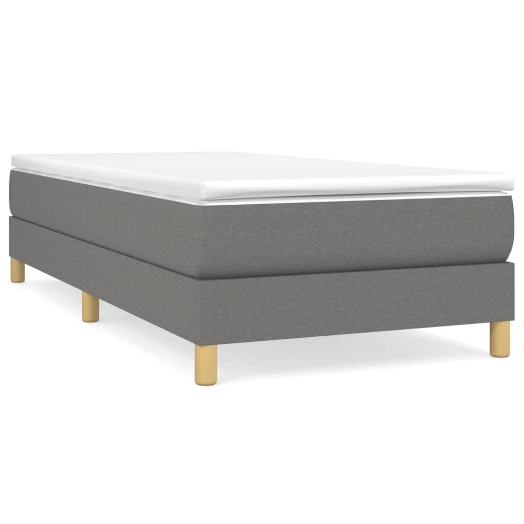Sommier à lattes de lit avec matelas Gris foncé 80x200 cm Tissu - XIOS