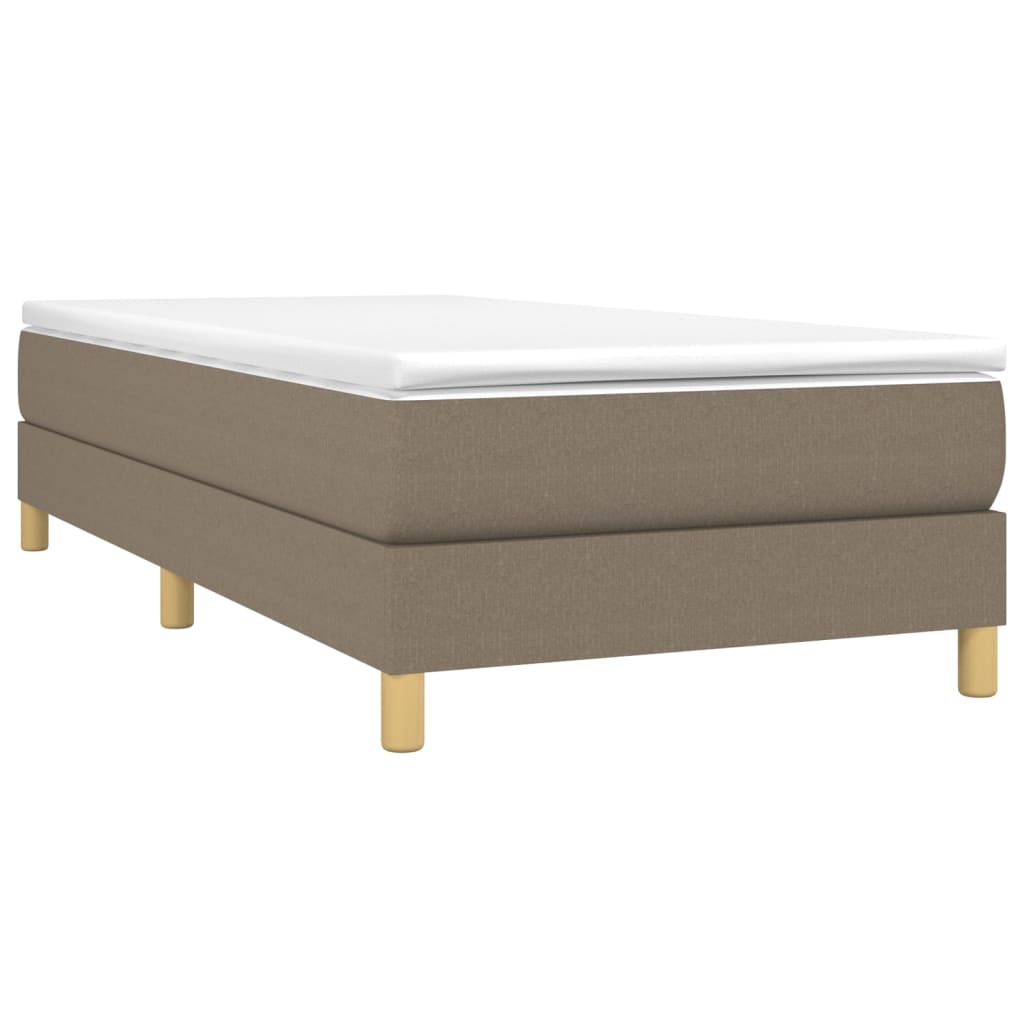 Sommier à lattes de lit avec matelas Taupe 90x190 cm Tissu - XIOS