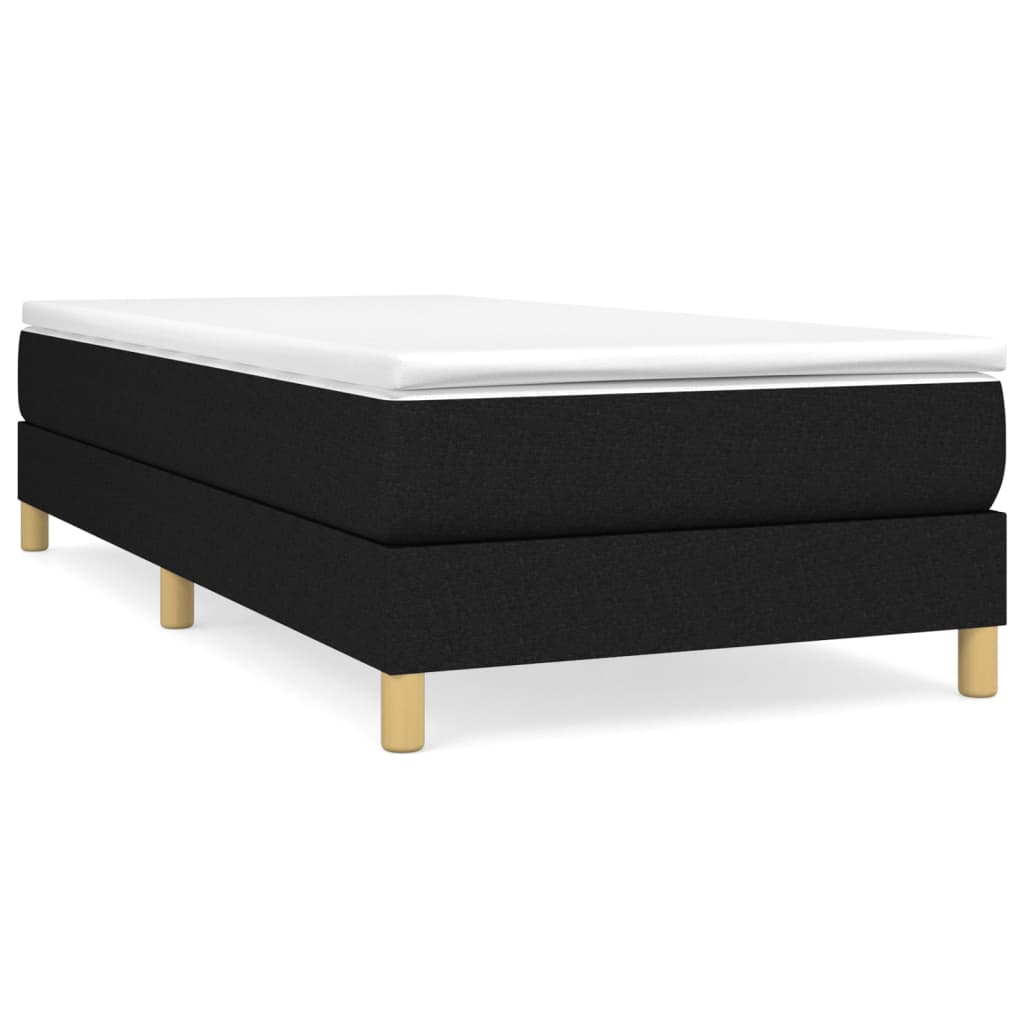 Sommier à lattes de lit avec matelas Noir 100x200 cm Tissu - XIOS