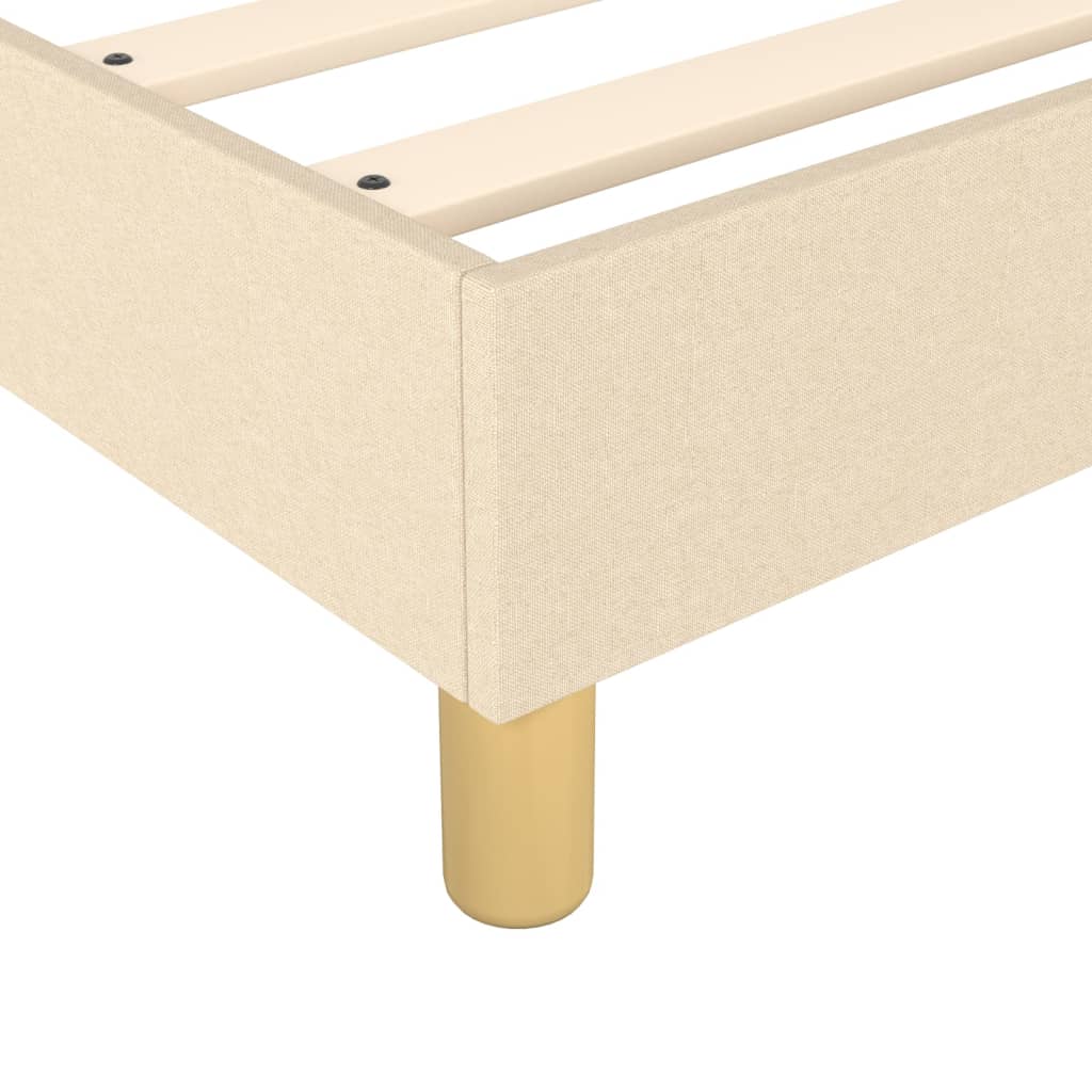 Sommier à lattes de lit avec matelas Crème 100x200 cm Tissu - XIOS