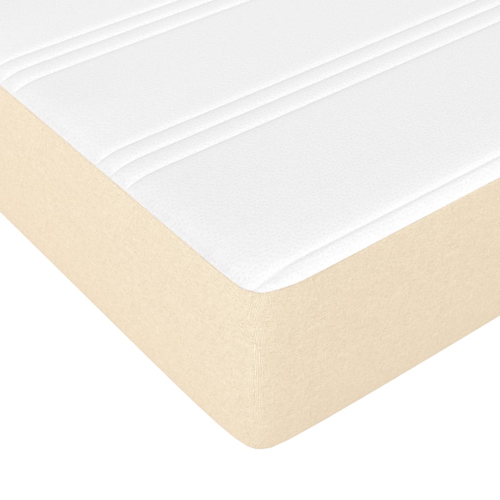Sommier à lattes de lit avec matelas Crème 100x200 cm Tissu - XIOS
