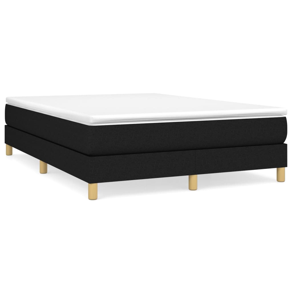 Sommier à lattes de lit avec matelas Noir 140x190 cm Tissu - XIOS