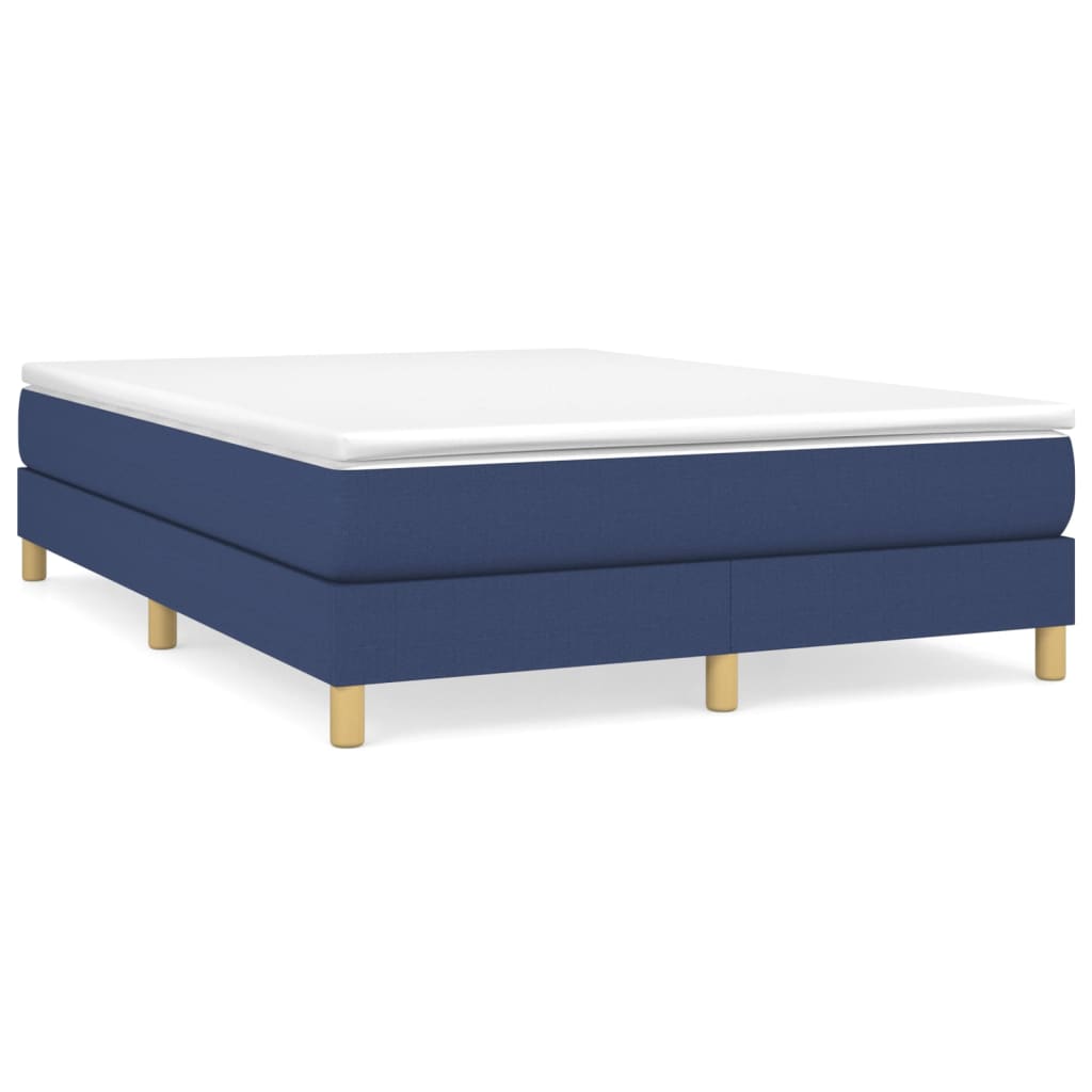 Sommier à lattes de lit avec matelas Bleu 140x190 cm Tissu - XIOS