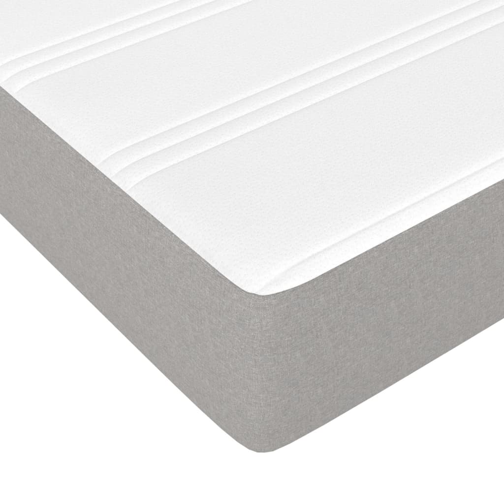 Sommier à lattes de lit avec matelas Gris clair 140x200cm Tissu - XIOS