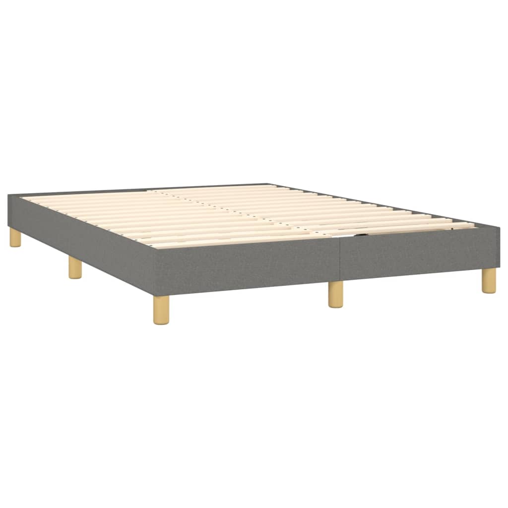 Sommier à lattes de lit avec matelas Gris foncé 140x200cm Tissu - XIOS