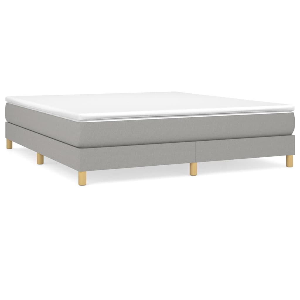 Sommier à lattes de lit avec matelas Gris clair 160x200cm Tissu - XIOS