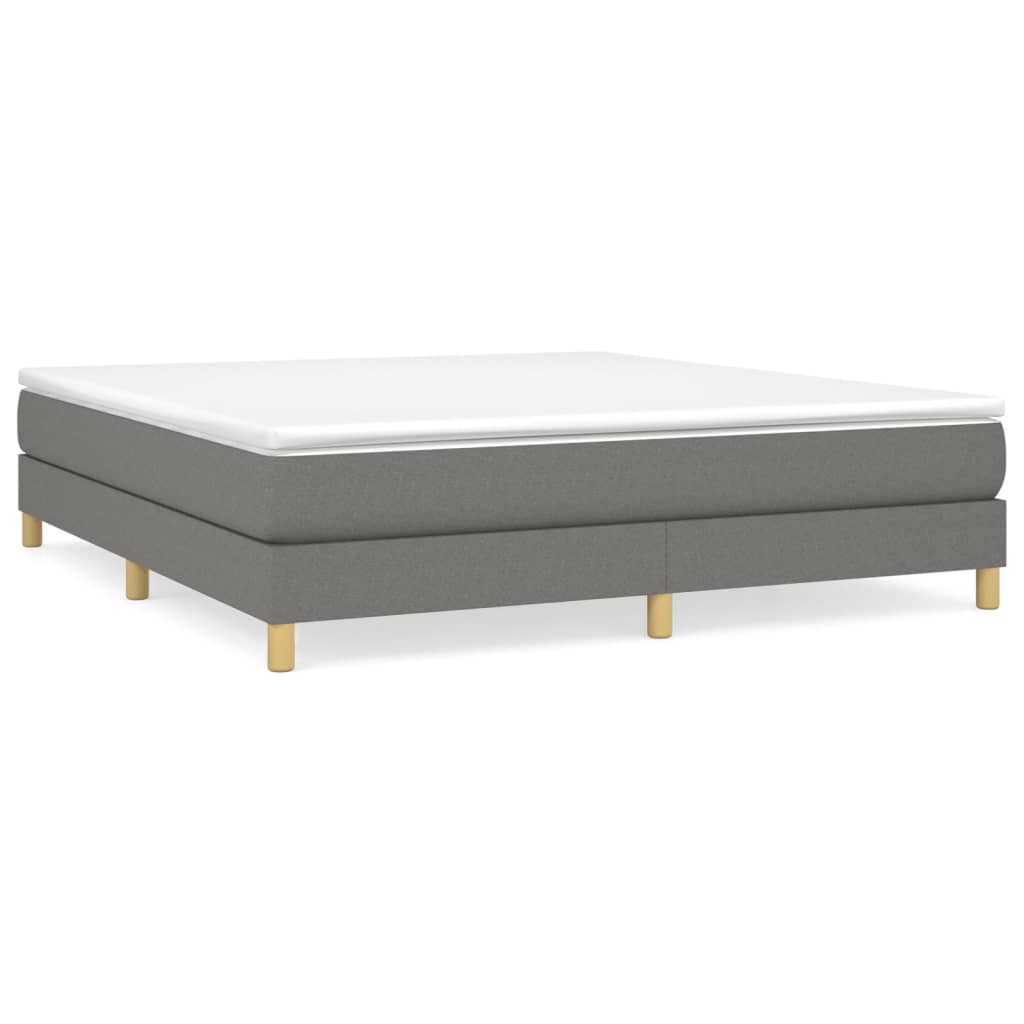 Sommier à lattes de lit avec matelas Gris foncé 160x200cm Tissu - XIOS