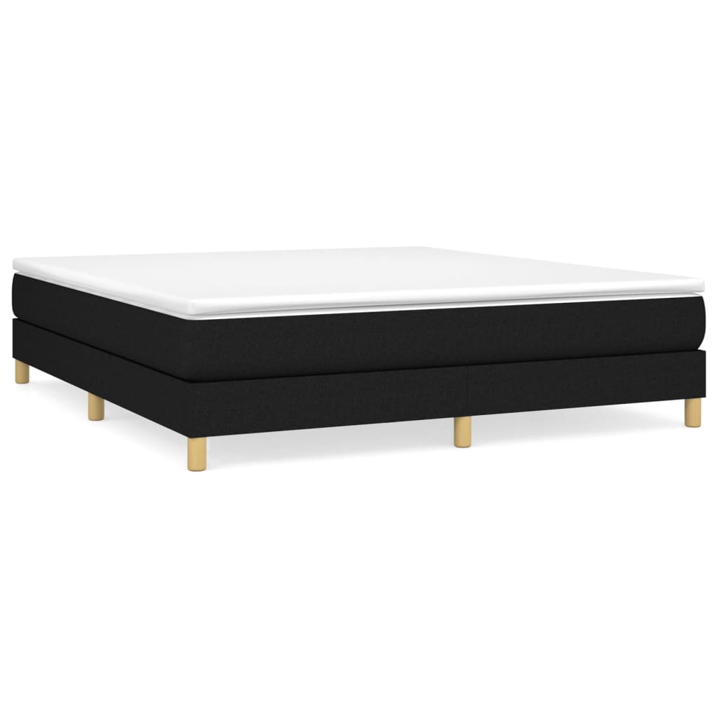Sommier à lattes de lit avec matelas Noir 160x200 cm Tissu - XIOS
