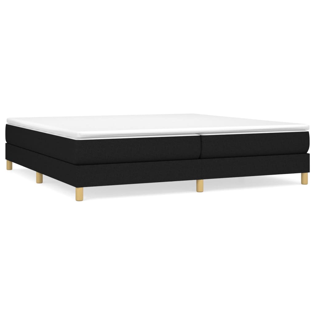 Sommier à lattes de lit avec matelas Noir 200x200 cm Tissu - XIOS
