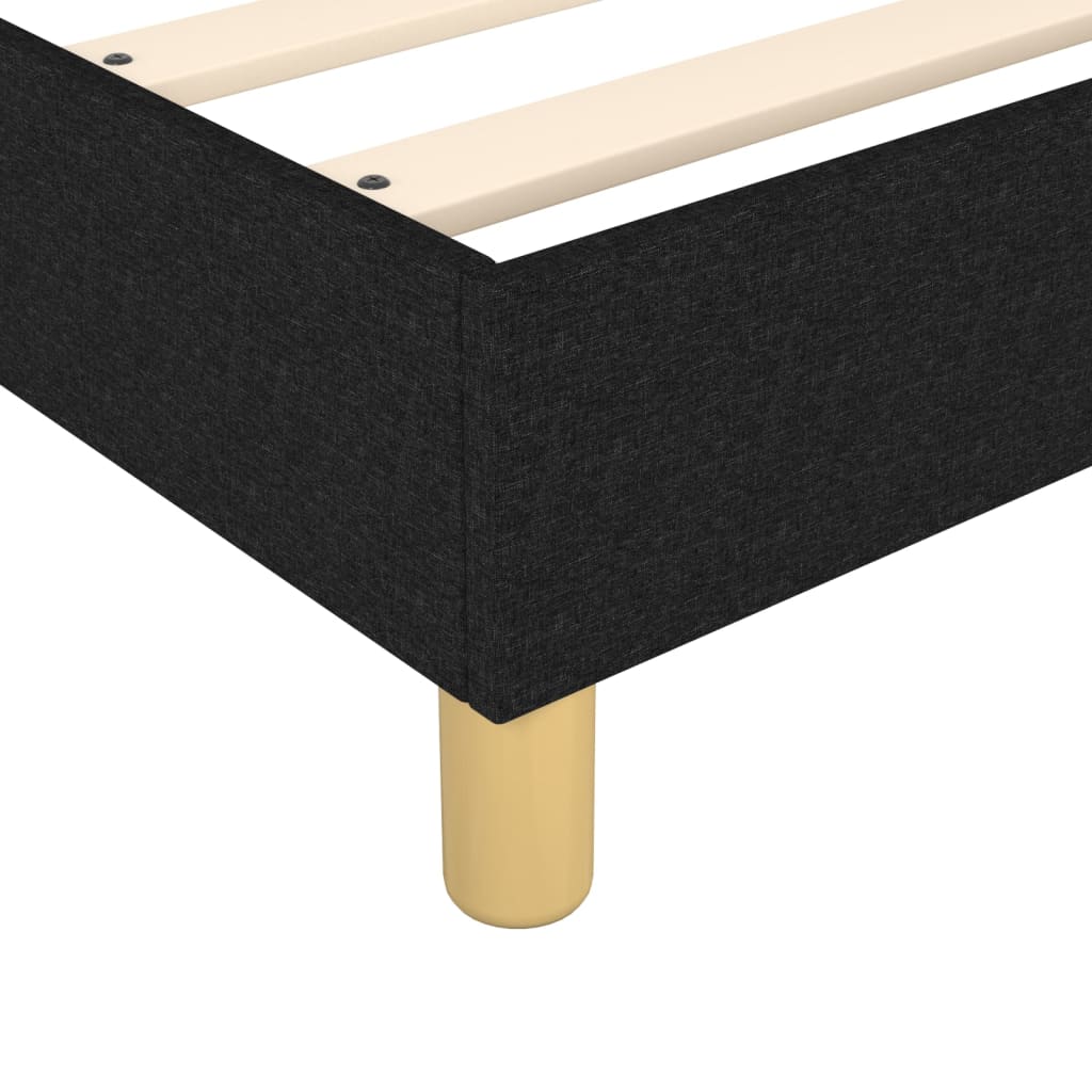 Sommier à lattes de lit avec matelas Noir 200x200 cm Tissu - XIOS
