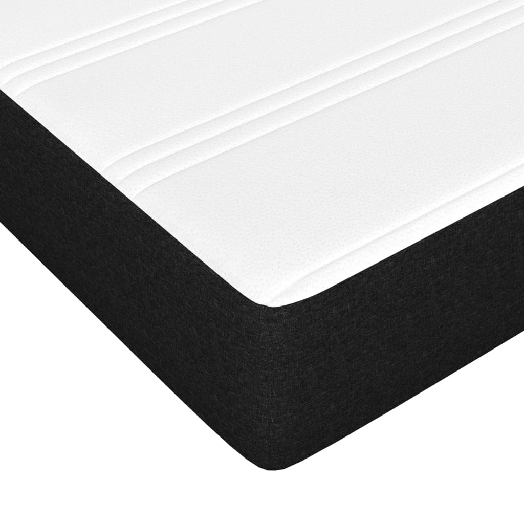 Sommier à lattes de lit avec matelas Noir 200x200 cm Tissu - XIOS