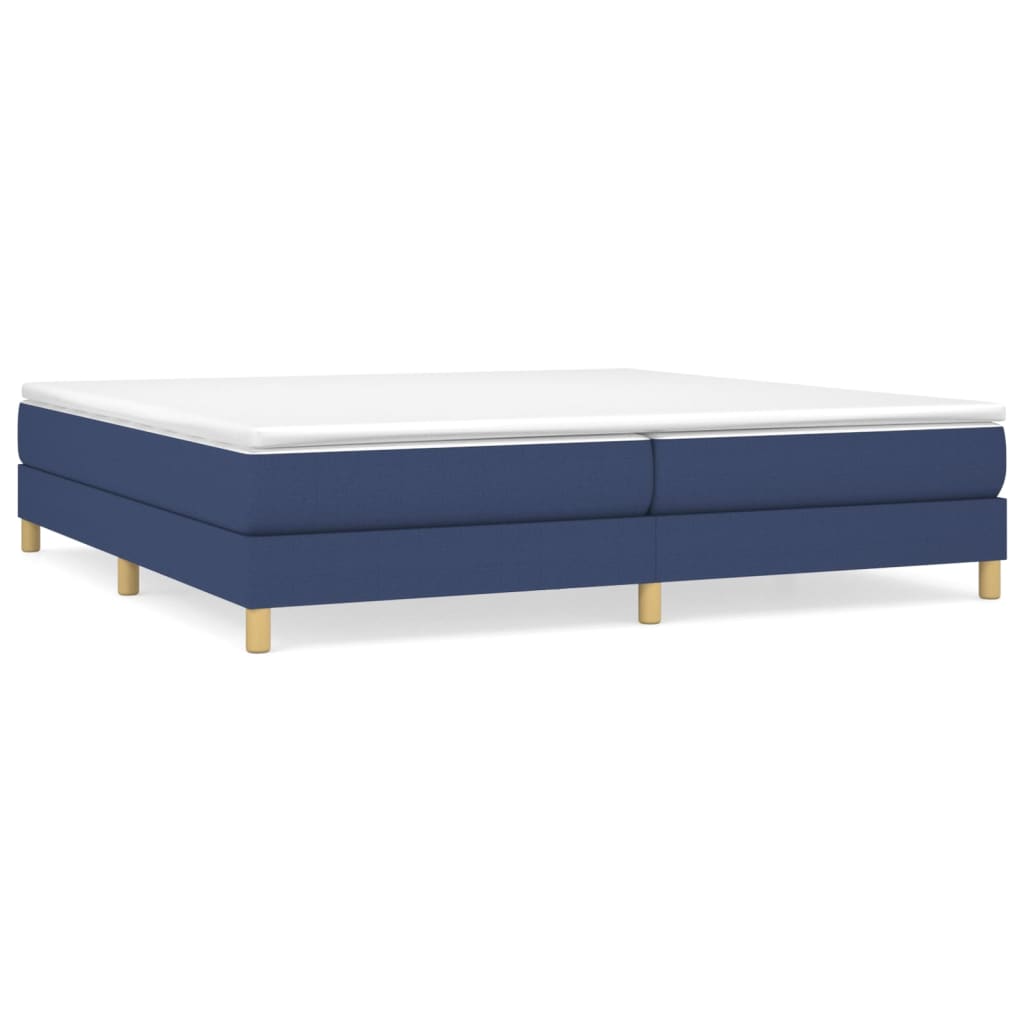 Sommier à lattes de lit avec matelas Bleu 200x200 cm Tissu - XIOS