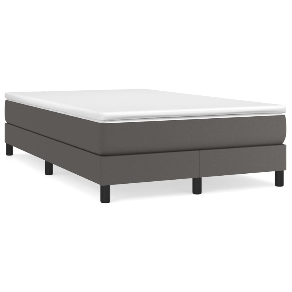 Sommier à lattes de lit avec matelas Gris 120x200 cm Similicuir - XIOS