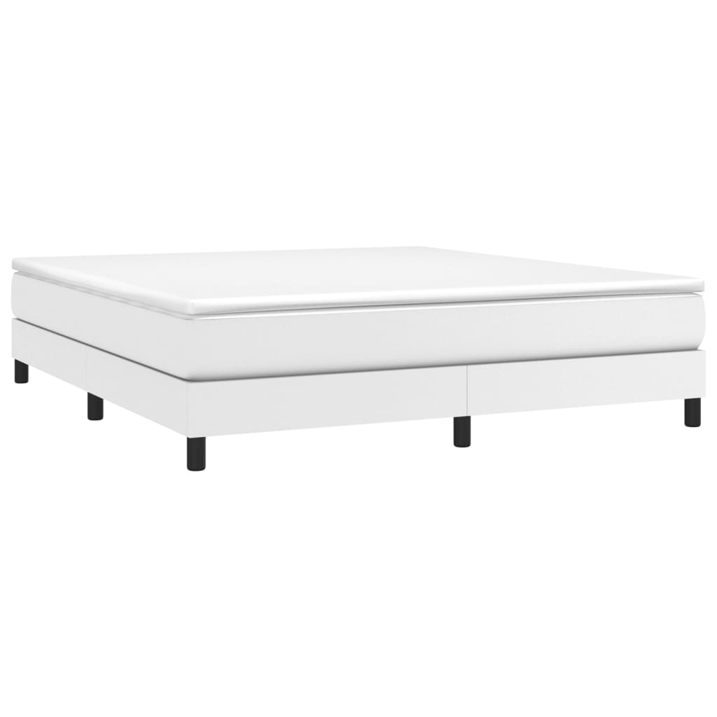 Sommier à lattes de lit avec matelas Blanc 160x200cm Similicuir - XIOS