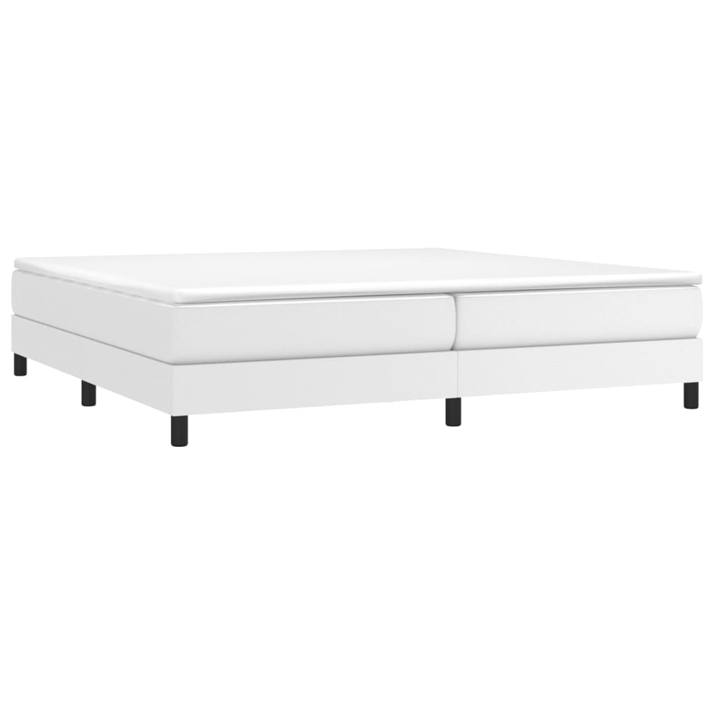 Sommier à lattes de lit avec matelas Blanc 200x200cm Similicuir - XIOS