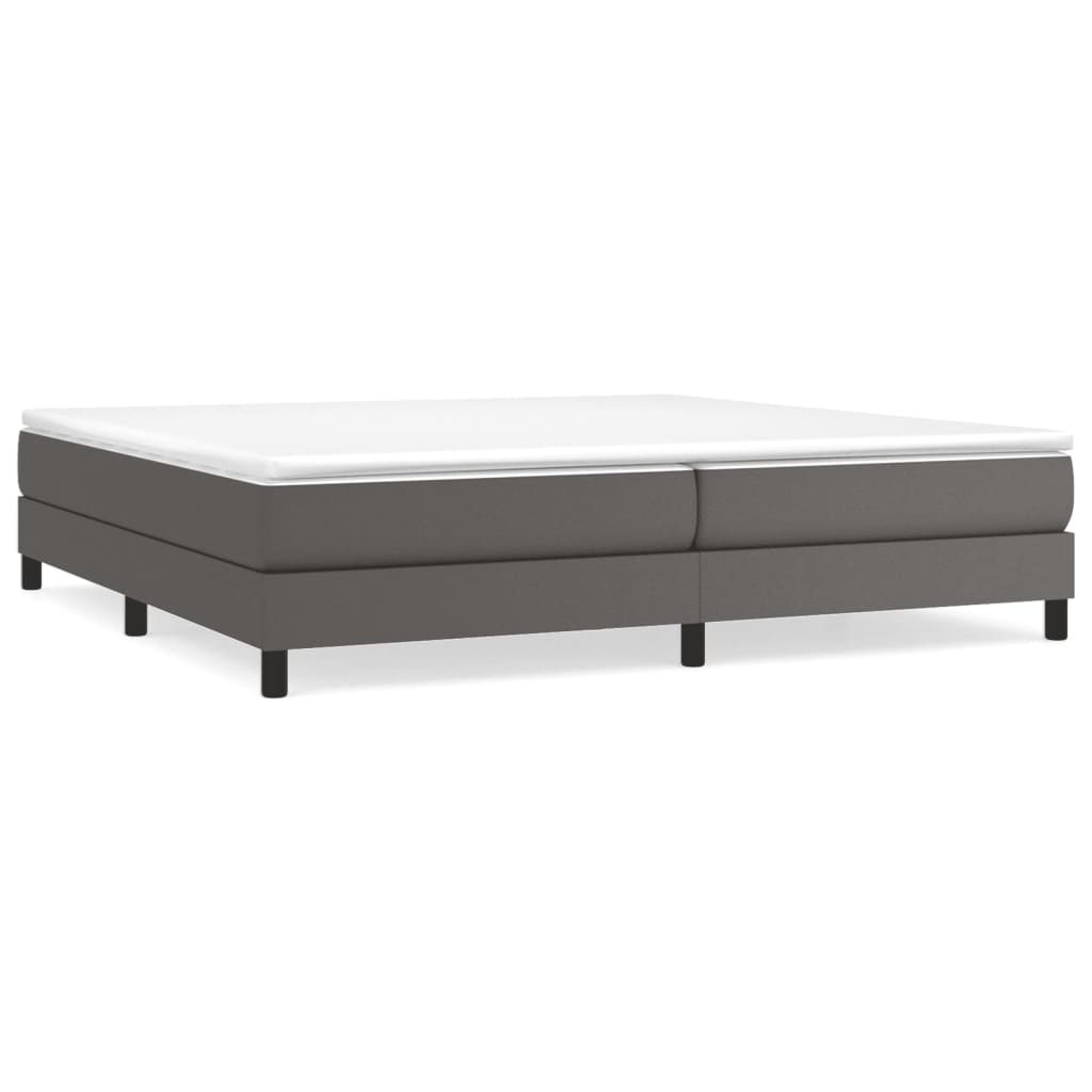 Sommier à lattes de lit avec matelas Gris 200x200 cm Similicuir - XIOS