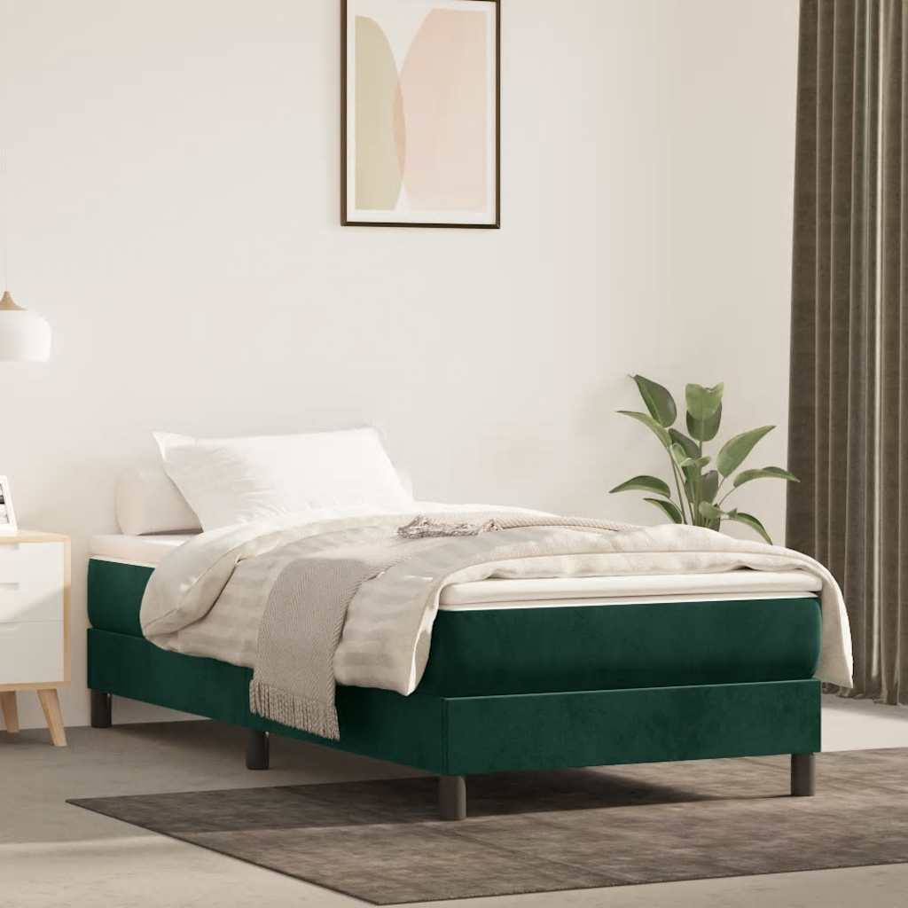 Sommier à lattes de lit avec matelas Vert foncé 90x190 cm - XIOS