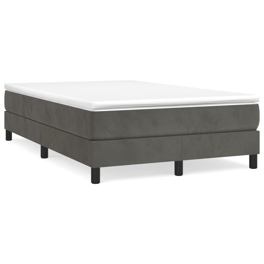 Sommier à lattes de lit et matelas Gris foncé 120x200cm Velours - XIOS