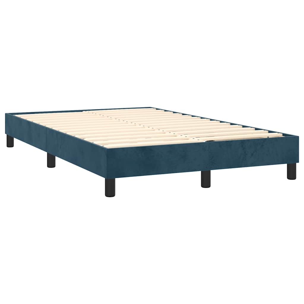 Sommier à lattes de lit et matelas Bleu foncé 120x200cm Velours - XIOS