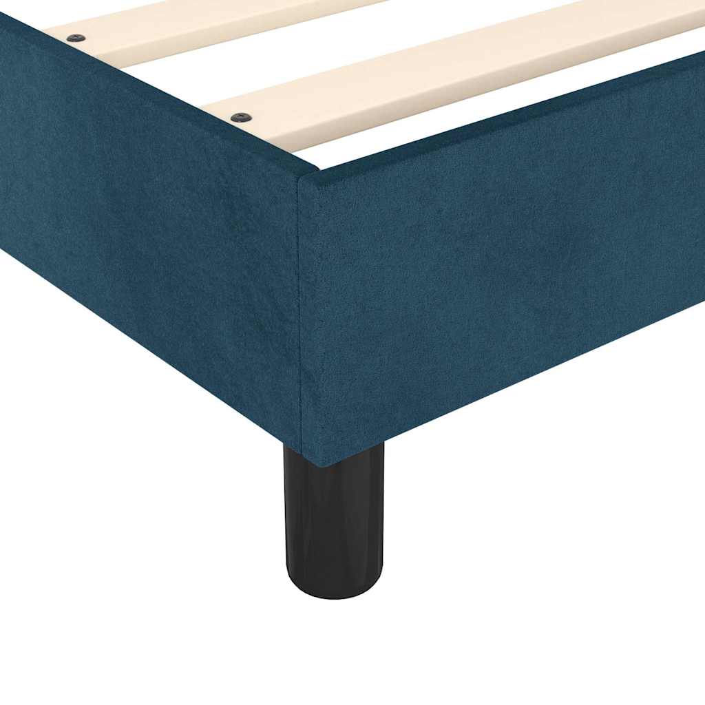 Sommier à lattes de lit et matelas Bleu foncé 140x190cm Velours - XIOS