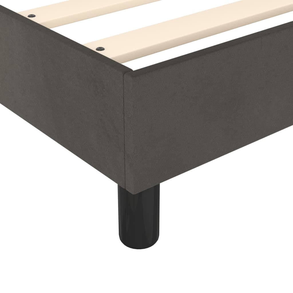 Sommier à lattes de lit et matelas Gris foncé 200x200cm Velours - XIOS