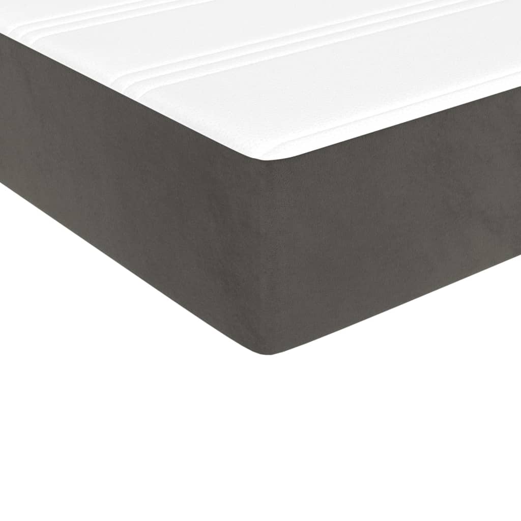 Sommier à lattes de lit et matelas Gris foncé 200x200cm Velours - XIOS
