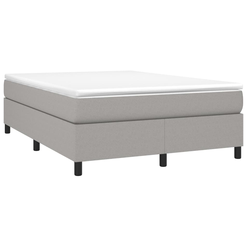 Sommier à lattes de lit avec matelas Gris clair 140x190cm Tissu - XIOS