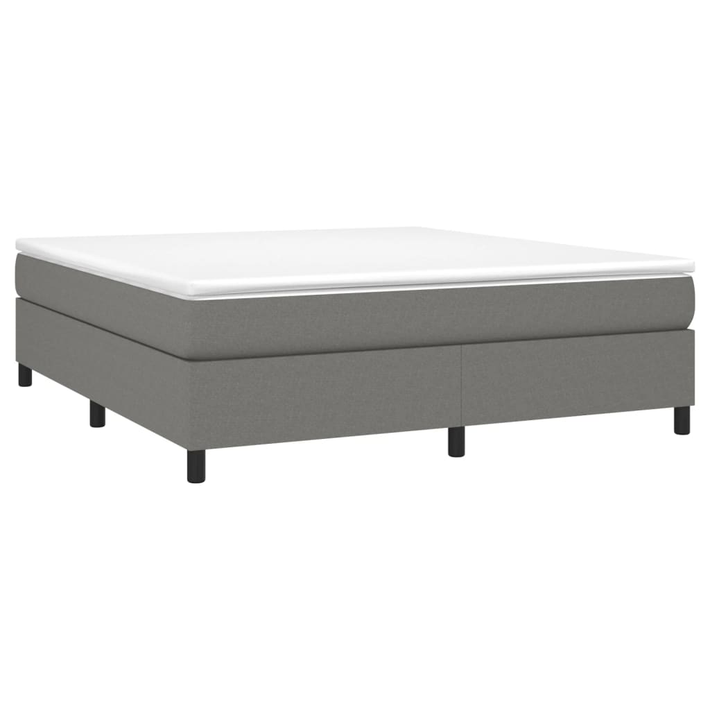 Sommier à lattes de lit avec matelas Gris foncé 160x200cm Tissu - XIOS