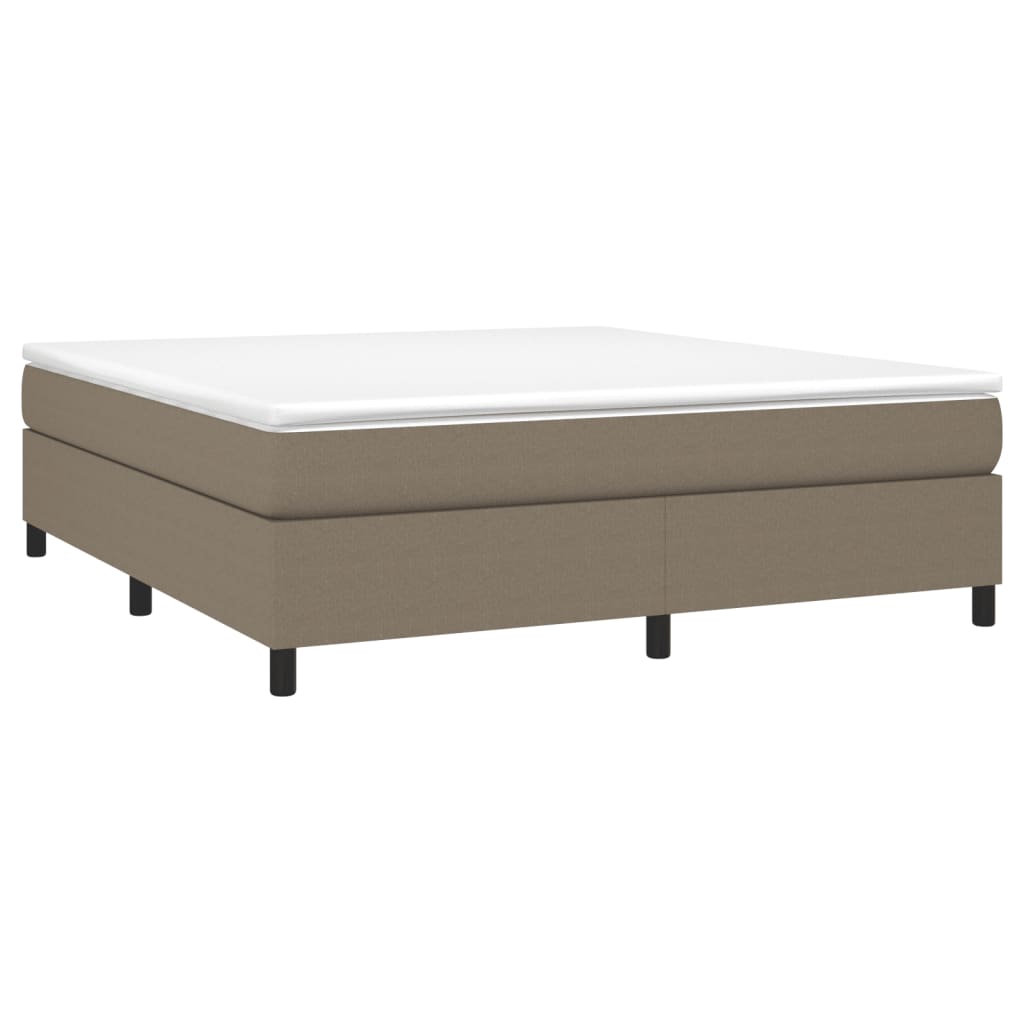 Sommier à lattes de lit avec matelas Taupe 160x200 cm Tissu - XIOS